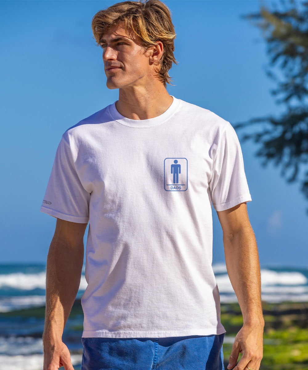 Dads Safe Space - White Short Sleeve Crewneck T-Shirt